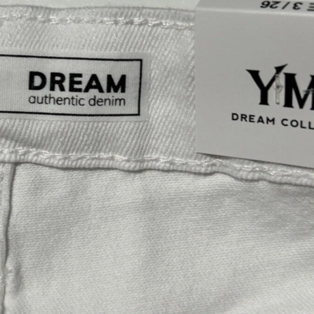YMI Women's High‎ Rise White Distress Denim Shorts 